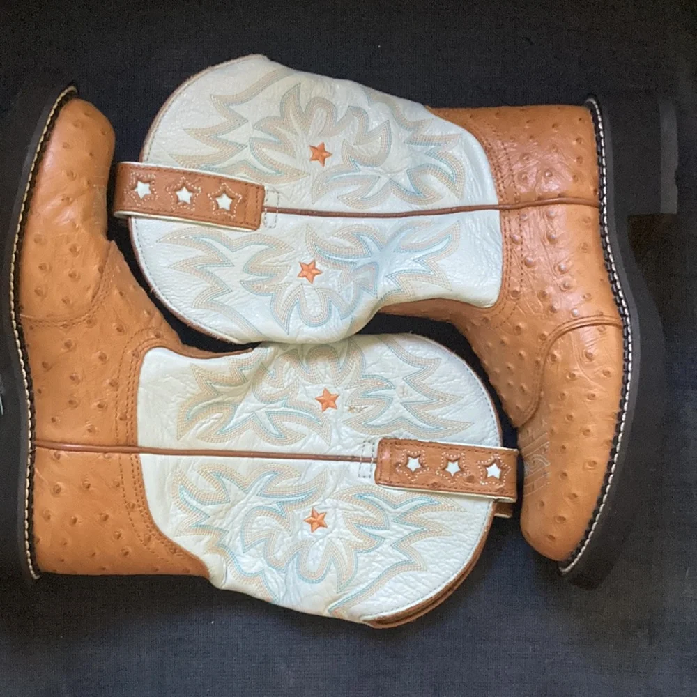 Ariat ProBaby Ostrich print cowboy boots size 6.5 - Picture 5 of 7
